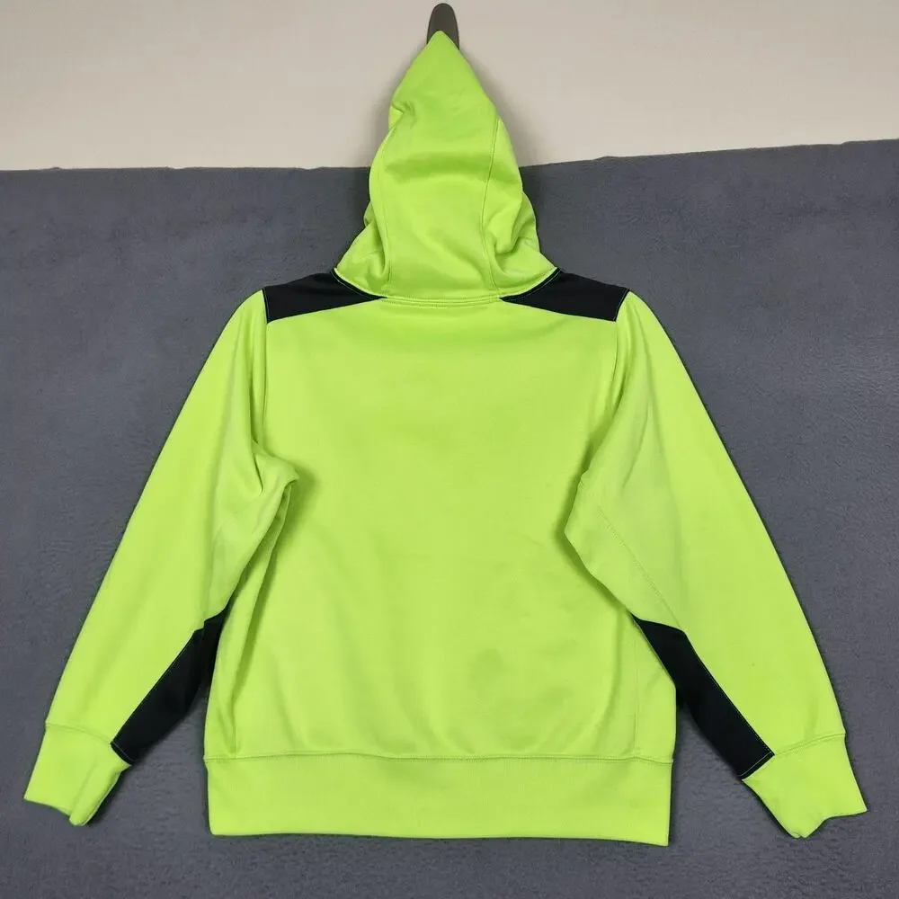 Nike Dri-FIT Hoodie Boys Large Green Skull Football Fleece Pullover 844210-702
